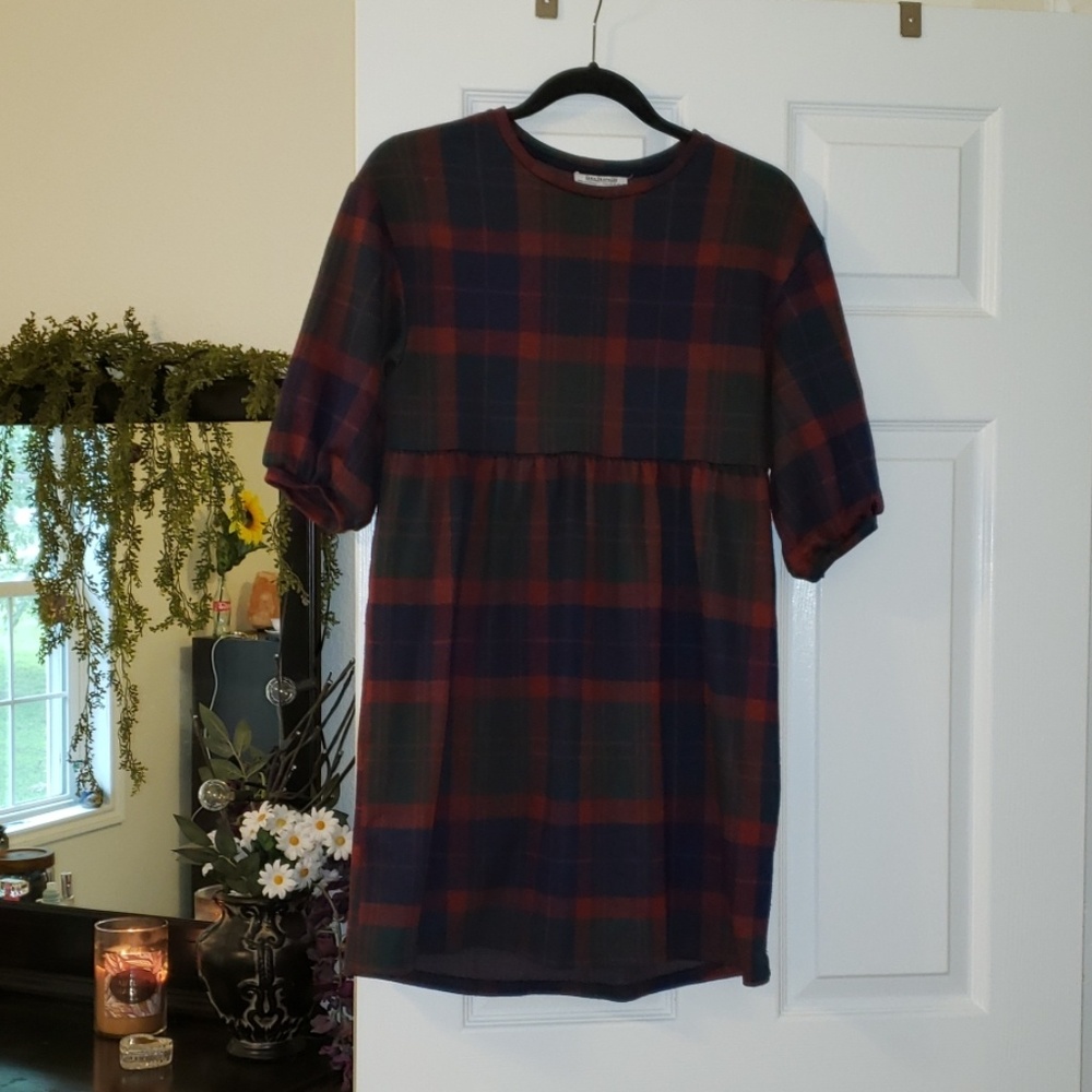 ZARA TRAFALUC Tartan Dress